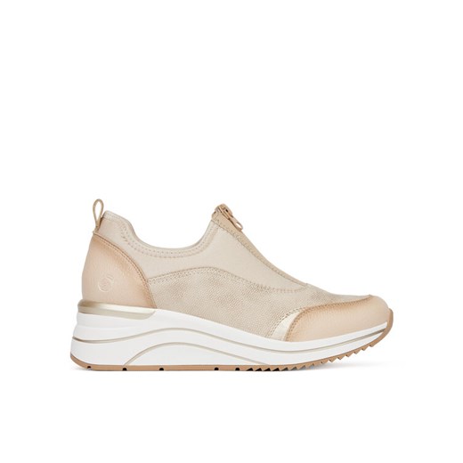 Remonte Sneakersy D0T08-61 Beżowy ze sklepu MODIVO w kategorii Buty sportowe damskie - zdjęcie 182736806