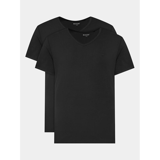 Mustang Komplet 2 t-shirtów 1014664 Czarny Regular Fit ze sklepu MODIVO w kategorii T-shirty męskie - zdjęcie 182736856