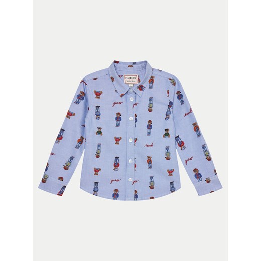 Guess Koszula N5RH00 W9CL0 Niebieski Regular Fit ze sklepu MODIVO w kategorii Koszule chłopięce - zdjęcie 182736857