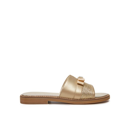 Tommy Hilfiger Klapki Sandal T4A2-33942-0572 S Złoty ze sklepu MODIVO w kategorii Klapki dziecięce - zdjęcie 182736888