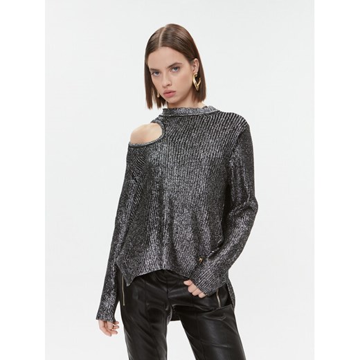 Pinko Sweter Piranha 102232 A1A3 Srebrny Regular Fit ze sklepu MODIVO w kategorii Swetry damskie - zdjęcie 182736915