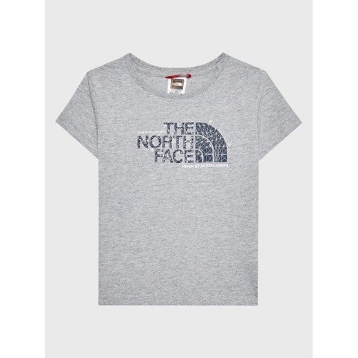 The North Face T-Shirt Graphic NF0A7X5B Szary Regular Fit ze sklepu MODIVO w kategorii T-shirty chłopięce - zdjęcie 182736966
