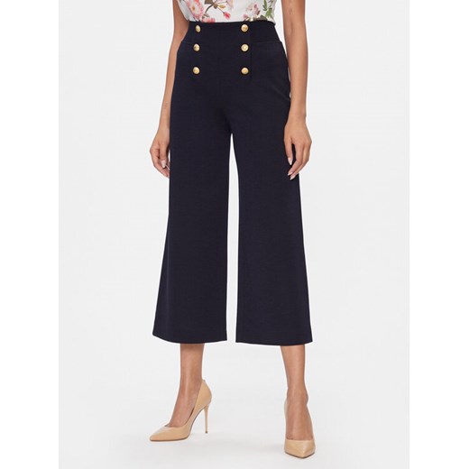 Luisa Spagnoli Spodnie materiałowe Moni A 540857 Granatowy Regular Fit ze sklepu MODIVO w kategorii Spodnie damskie - zdjęcie 182736989