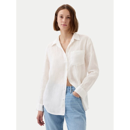 Gap Koszula 875983-03 Biały Relaxed Fit ze sklepu MODIVO w kategorii Koszule damskie - zdjęcie 182736997