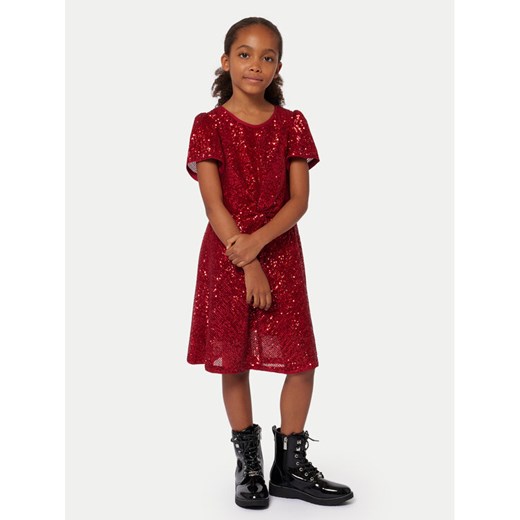 MICHAEL KORS KIDS Sukienka elegancka R30168 M Czerwony Regular Fit ze sklepu MODIVO w kategorii Sukienki dziewczęce - zdjęcie 182737037