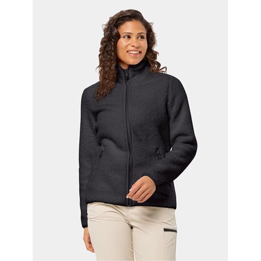 Jack Wolfskin Polar High Curl Jacket 1708732 Czarny Regular Fit ze sklepu MODIVO w kategorii Bluzy damskie - zdjęcie 182737067