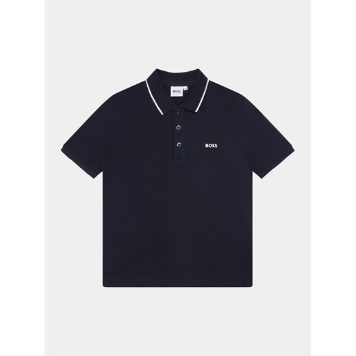 Boss Polo J25P26 S Granatowy Regular Fit ze sklepu MODIVO w kategorii T-shirty chłopięce - zdjęcie 182737148