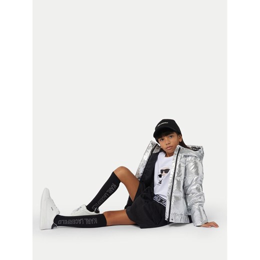 Karl Lagerfeld Kids Kurtka zimowa Z30233 D Srebrny Regular Fit ze sklepu MODIVO w kategorii Kurtki dziewczęce - zdjęcie 182737268
