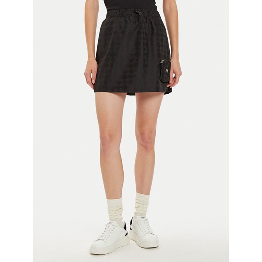 Guess Spódnica mini V4BD00 WGLW2 Czarny Regular Fit ze sklepu MODIVO w kategorii Spódnice - zdjęcie 182737297