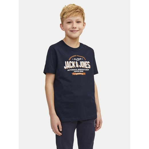 Jack&Jones Junior T-Shirt Logo 12258876 Granatowy Regular Fit Jack&jones Junior 152 MODIVO