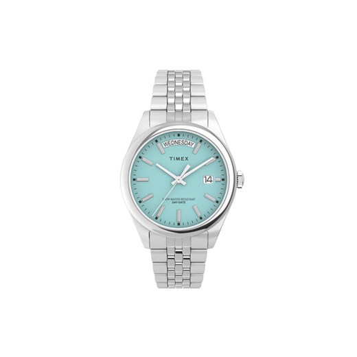Timex Zegarek Legacy Day and Date Tiffany TW2V68400 Srebrny ze sklepu MODIVO w kategorii Zegarki - zdjęcie 182737338