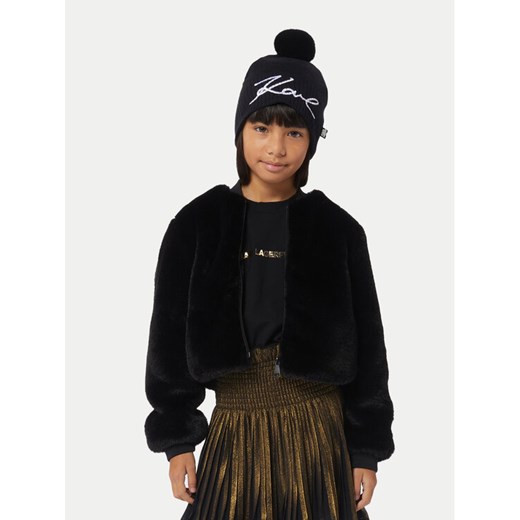Karl Lagerfeld Kids Futro Z30231 D Czarny Regular Fit ze sklepu MODIVO w kategorii Płaszcze dziewczęce - zdjęcie 182737389