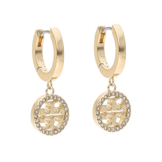 Tory Burch Kolczyki Miller Pave Hoop Earring 87041 Złoty ze sklepu MODIVO w kategorii Kolczyki - zdjęcie 182737546