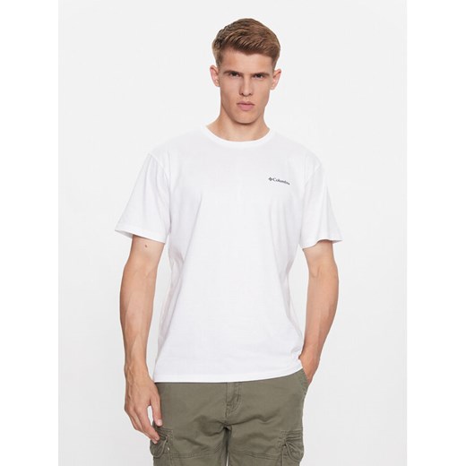 Columbia T-Shirt North Cascades™ Short Sleeve Tee Biały Regular Fit ze sklepu MODIVO w kategorii T-shirty męskie - zdjęcie 182737575