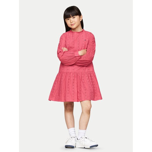 Tommy Hilfiger Sukienka codzienna KG0KG08216 D Różowy Regular Fit ze sklepu MODIVO w kategorii Sukienki dziewczęce - zdjęcie 182737607
