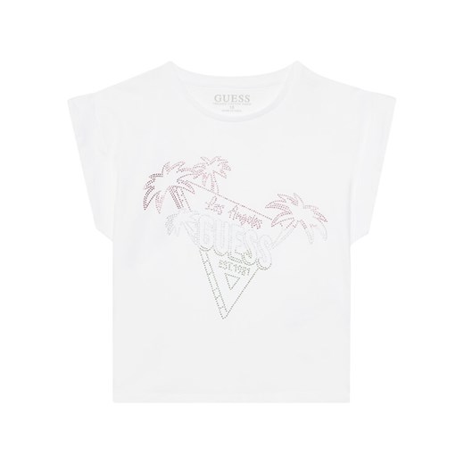 Guess T-Shirt J5GI32 K8HM4 Biały Regular Fit ze sklepu MODIVO w kategorii Bluzki dziewczęce - zdjęcie 182737616