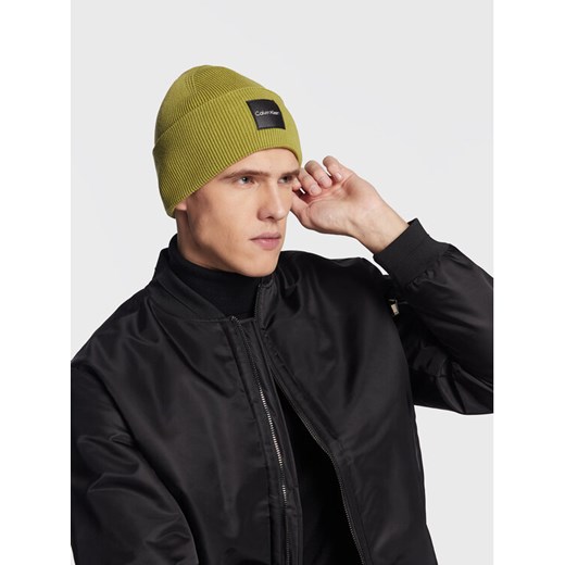 Calvin Klein Czapka K50K509682 Zielony ze sklepu MODIVO w kategorii Czapki zimowe męskie - zdjęcie 182737658