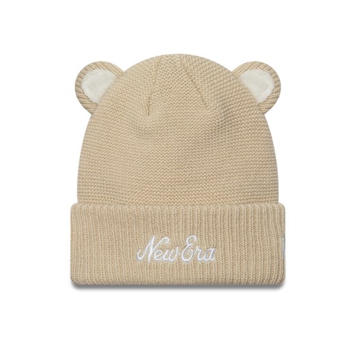 New Era Czapka Teddy Bear Ears Cuff Knit Beanie 60580874 Beżowy ze sklepu MODIVO w kategorii Czapki dziecięce - zdjęcie 182737789