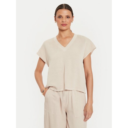 ViCOLO Bluzka TB2083 Beżowy Regular Fit ze sklepu MODIVO w kategorii Bluzki damskie - zdjęcie 182737795