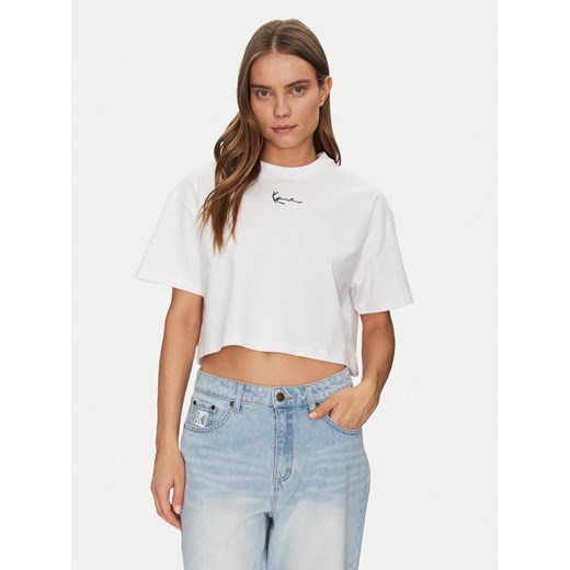 Karl Kani T-Shirt 6137873 Biały Cropped Fit ze sklepu MODIVO w kategorii Bluzki damskie - zdjęcie 182737798