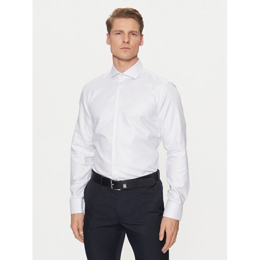 BOSS Koszula 50533039 Biały Slim Fit ze sklepu MODIVO w kategorii Koszule męskie - zdjęcie 182737885