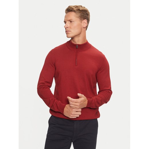 Boss Sweter Ebenji 50528300 Czerwony Regular Fit ze sklepu MODIVO w kategorii Swetry męskie - zdjęcie 182737886