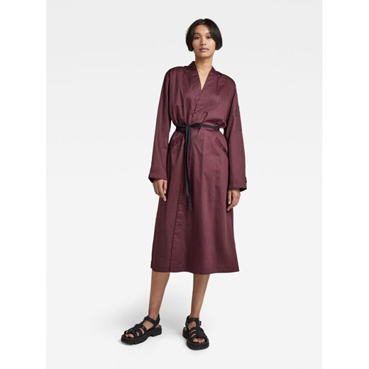 G-Star Raw Sukienka codzienna D22159-D197-D303 Bordowy Regular Fit ze sklepu MODIVO w kategorii Sukienki - zdjęcie 182738055