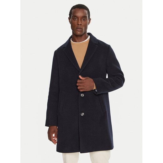 Tommy Hilfiger Płaszcz wełniany MW0MW36611 Granatowy Regular Fit ze sklepu MODIVO w kategorii Płaszcze męskie - zdjęcie 182738086