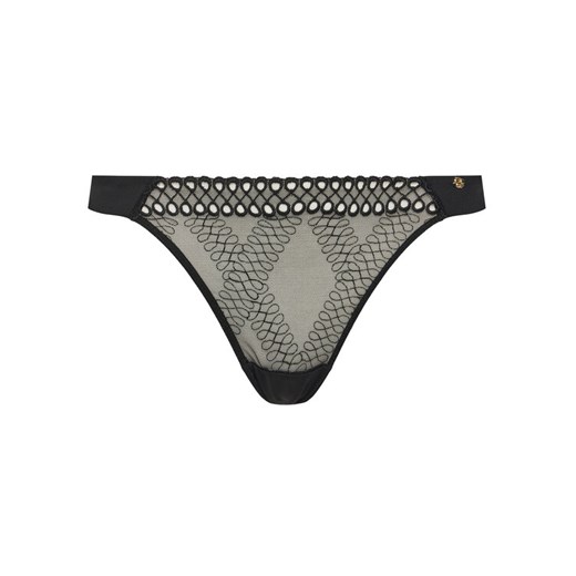 BOSS Stringi Eyelet 50540420 Czarny ze sklepu MODIVO w kategorii Majtki damskie - zdjęcie 182738118