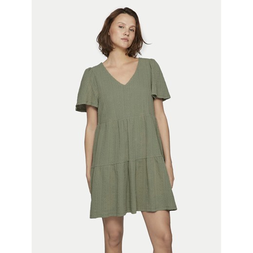 Vila Sukienka letnia Libre 14095564 Khaki Regular Fit ze sklepu MODIVO w kategorii Sukienki - zdjęcie 182738119