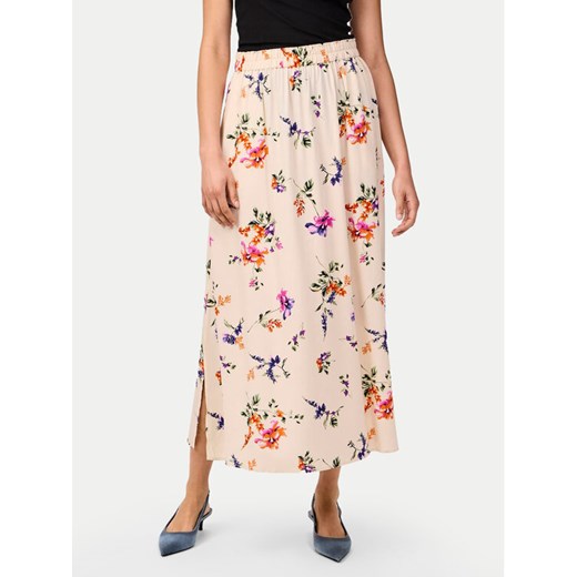 YAS Spódnica midi Asina 26034011 Écru Regular Fit ze sklepu MODIVO w kategorii Spódnice - zdjęcie 182738159