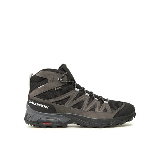 Salomon Trekkingi X Ward Leather Mid GORE-TEX L47181700 Szary ze sklepu MODIVO w kategorii Buty trekkingowe męskie - zdjęcie 182738168