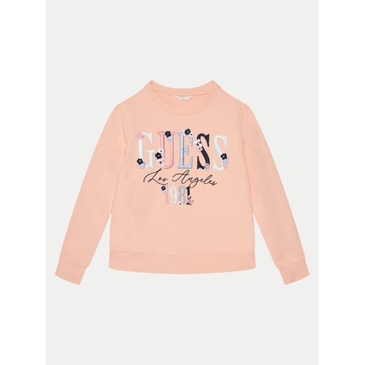 Guess Bluza J5RQ05 KAD74 Różowy Regular Fit ze sklepu MODIVO w kategorii Bluzy dziewczęce - zdjęcie 182738176