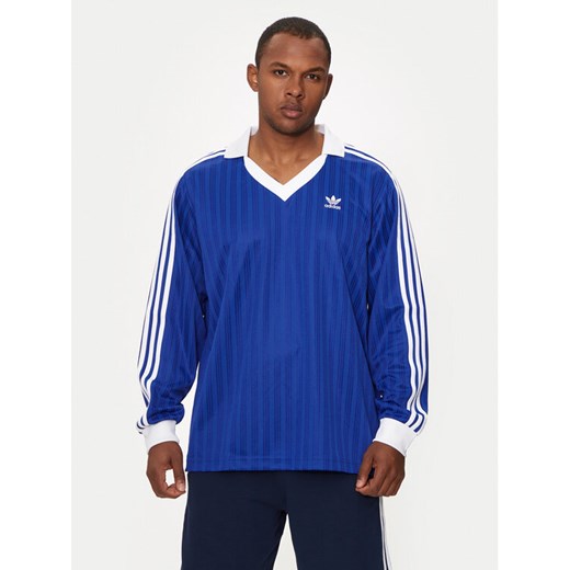 adidas Longsleeve adicolor Piqué Football IX5227 Niebieski Regular Fit ze sklepu MODIVO w kategorii T-shirty męskie - zdjęcie 182738235