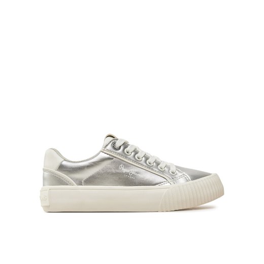 Pepe Jeans Sneakersy PGS30611 Srebrny ze sklepu MODIVO w kategorii Trampki dziecięce - zdjęcie 182738276