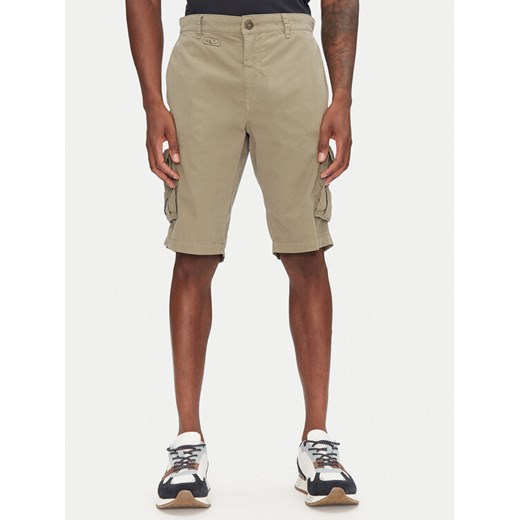 Aeronautica Militare Szorty materiałowe 251BE066CT1122 Khaki Regular Fit ze sklepu MODIVO w kategorii Spodenki męskie - zdjęcie 182738288