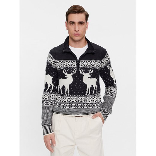 Brave Soul Sweter MK-248CRATCHITB Granatowy Regular Fit ze sklepu MODIVO w kategorii Swetry męskie - zdjęcie 182738366