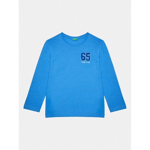 United Colors Of Benetton Bluzka 3ATNG10B9 Niebieski Regular Fit ze sklepu MODIVO w kategorii T-shirty chłopięce - zdjęcie 182738408
