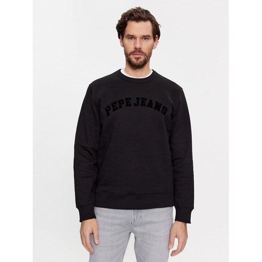 Pepe Jeans Bluza Randall PM582557 Czarny Regular Fit ze sklepu MODIVO w kategorii Bluzy męskie - zdjęcie 182738526
