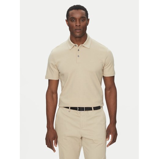 BOSS Polo Palosh 30 50471335 Beżowy Slim Fit ze sklepu MODIVO w kategorii T-shirty męskie - zdjęcie 182738558