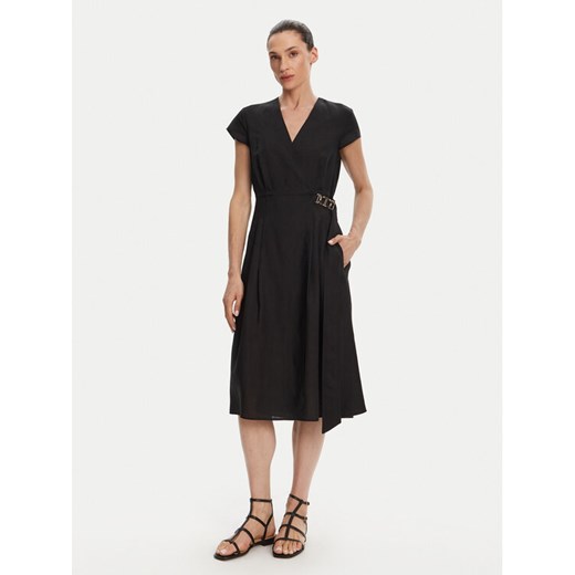 TWINSET Sukienka letnia 251TT2072 Czarny Loose Fit ze sklepu MODIVO w kategorii Sukienki - zdjęcie 182738595