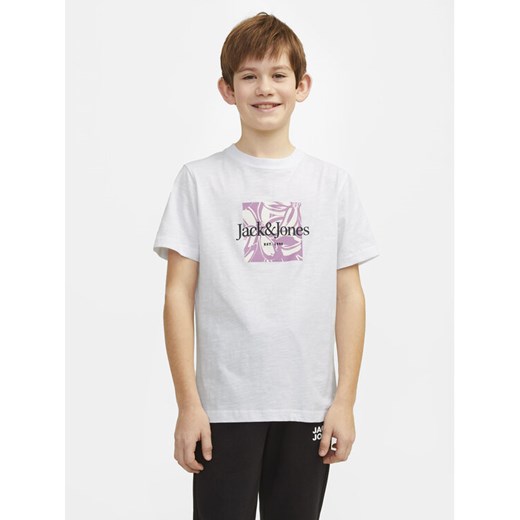 Jack&Jones Junior T-Shirt Lafayette 12253973 Biały Standard Fit ze sklepu MODIVO w kategorii T-shirty chłopięce - zdjęcie 182738629