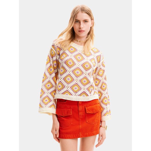 Desigual Sweter Willow 24SWJF25 Kolorowy Loose Fit ze sklepu MODIVO w kategorii Swetry damskie - zdjęcie 182738698