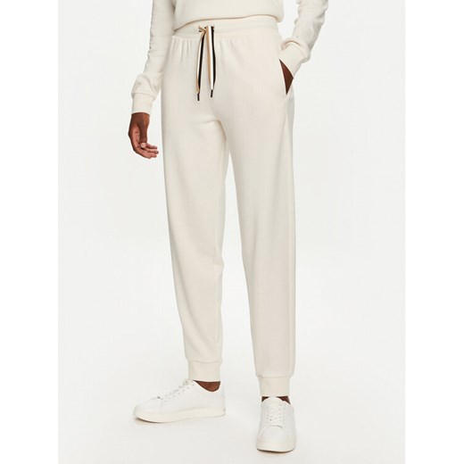 Boss Spodnie dresowe CP Stripe 50524759 Écru Regular Fit ze sklepu MODIVO w kategorii Spodnie damskie - zdjęcie 182738797