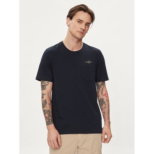 Aeronautica Militare T-Shirt 241TS2229J593 Granatowy Regular Fit ze sklepu MODIVO w kategorii T-shirty męskie - zdjęcie 182738826