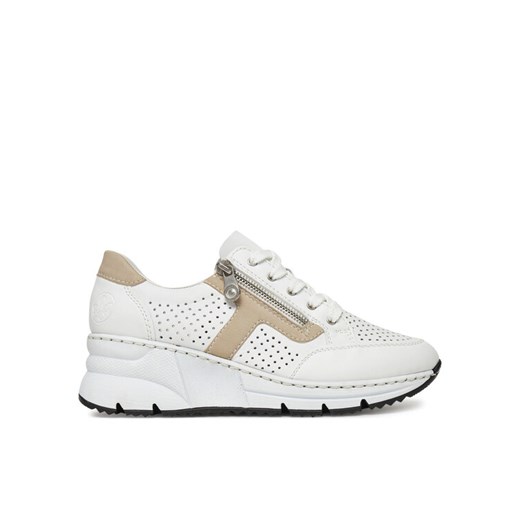 Rieker Sneakersy N6304-80 Biały ze sklepu MODIVO w kategorii Buty sportowe damskie - zdjęcie 182738878