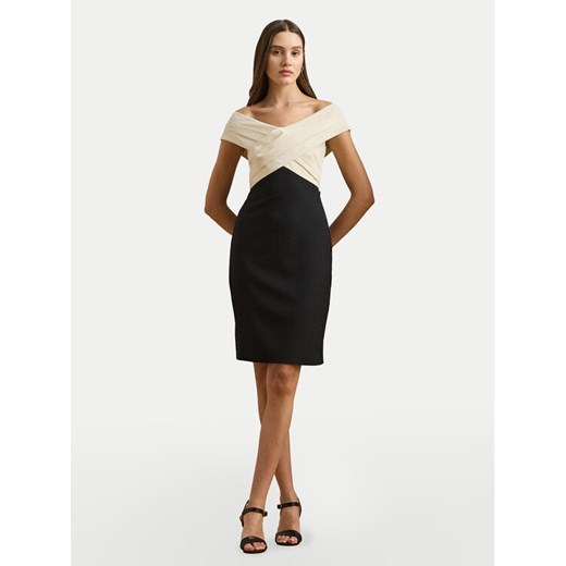 LAUREN RALPH LAUREN Sukienka koktajlowa 253963476001 Czarny Slim Fit ze sklepu MODIVO w kategorii Sukienki - zdjęcie 182738939