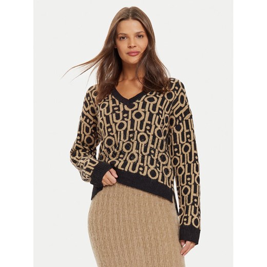 Liu Jo Sweter WF4436 MA30P Brązowy Regular Fit ze sklepu MODIVO w kategorii Swetry damskie - zdjęcie 182738979