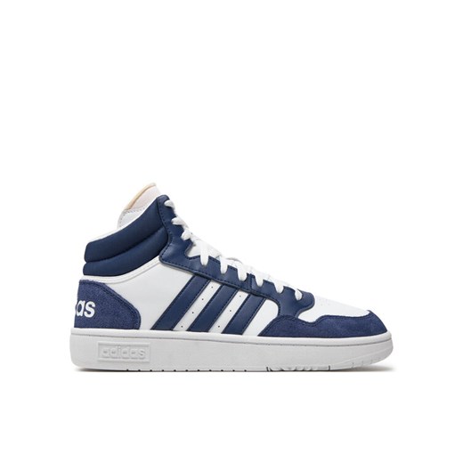 adidas Sneakersy Hoops 3 Mid Lifestyle Basketball Classic Vintage IG1432 Biały ze sklepu MODIVO w kategorii Buty sportowe męskie - zdjęcie 182739046