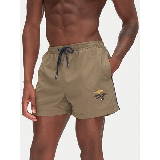 Aeronautica Militare Szorty kąpielowe 251BW223CT2967 Khaki Regular Fit ze sklepu MODIVO w kategorii Kąpielówki - zdjęcie 182739137